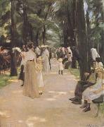 Max Liebermann The Parrot Walk at Amsterdam Zoo (mk09) oil painting on canvas